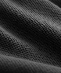 Full-Zip Organic Cotton Sweater in Faded Black
