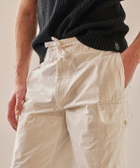 Garment Dyed Cargo Pant in White