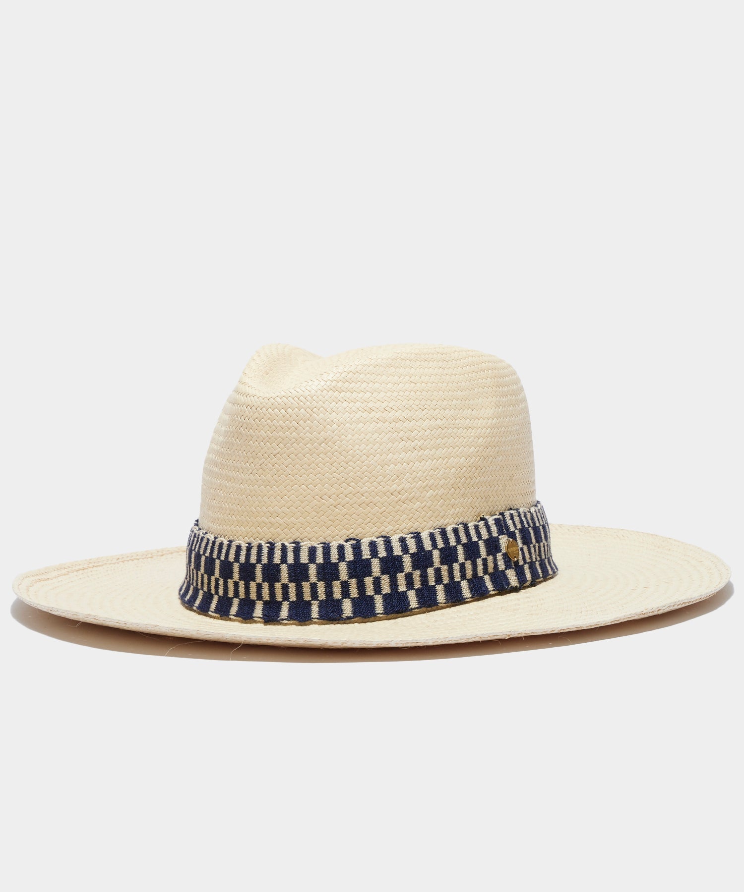 Guanábana Panama Hat with Navy Checker Band