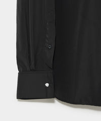 Hamilton + Todd Snyder Pleated Tuxedo Shirt in Black