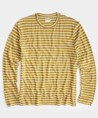 Issued By: Japanese Nautical Striped Tee in Bitter Gold