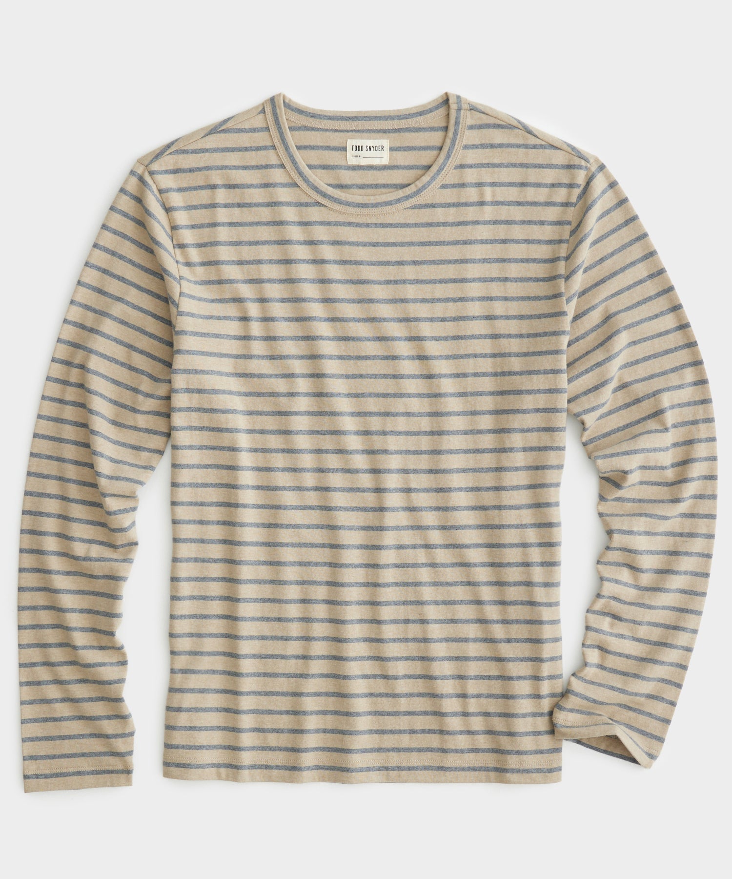 Issued By: Japanese Nautical Striped Tee in Slate Grey