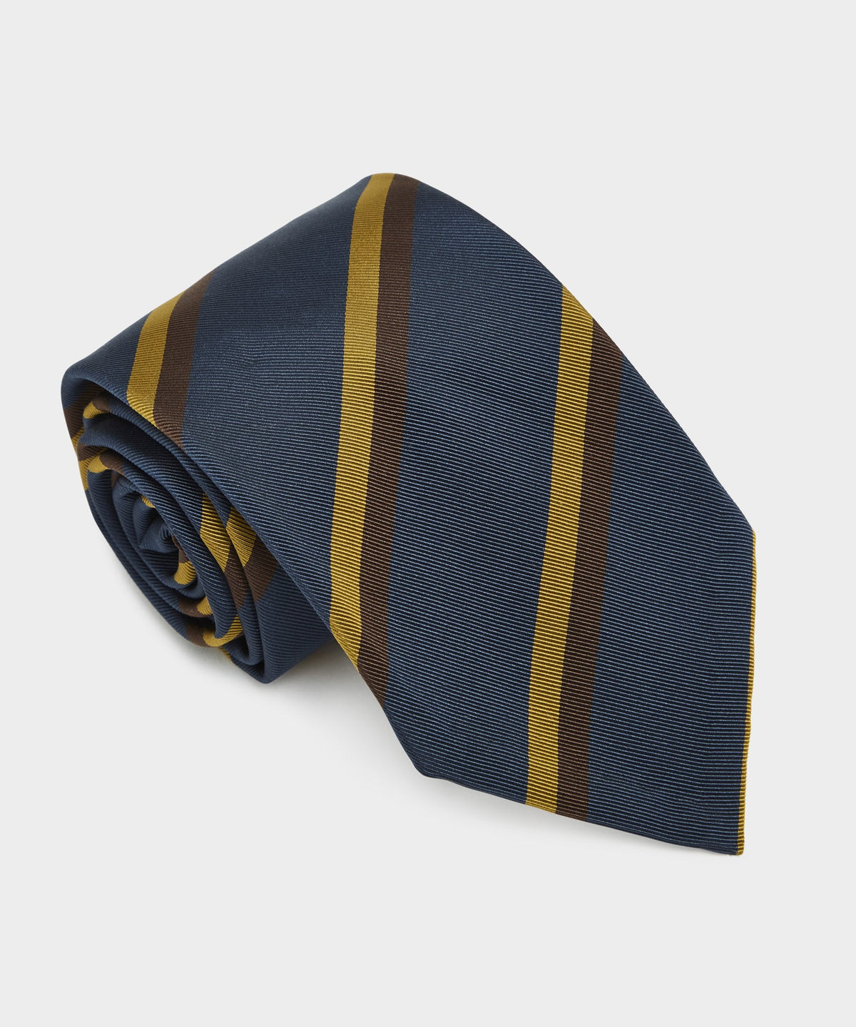 Italian Blue Gold Duo Stripe Tie