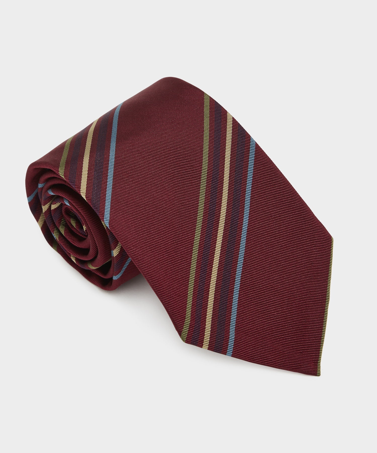Italian Burgundy Quad Stripe Tie
