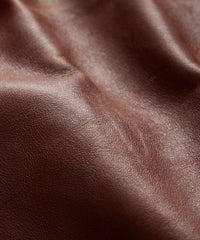Italian Burnished Leather Dean Jacket in Brown
