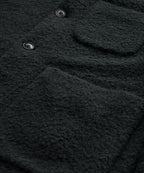 Italian Cashmere Chore Coat in Black Boucle