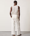 Italian Cotton Linen Gaucho Pant in White