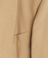 Italian Cotton Silk Double Breasted Shawl Jacket in Sand