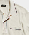 Italian Cotton Silk Tipped Riviera Sweater Polo in Ivory