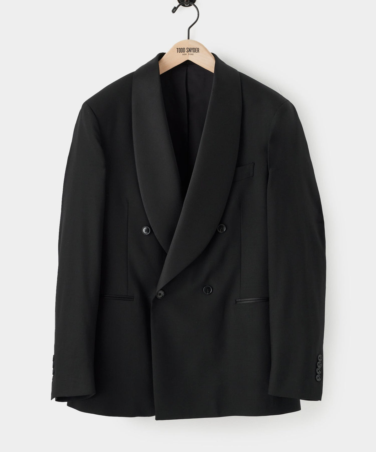 Italian Wool Double-Breasted Shawl Tuxedo Jacket