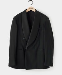 Italian Double Breasted Shawl Tuxedo Jacket in Black