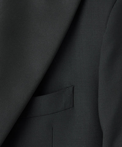 Italian Double-Breasted Tuxedo Jacket in Black
