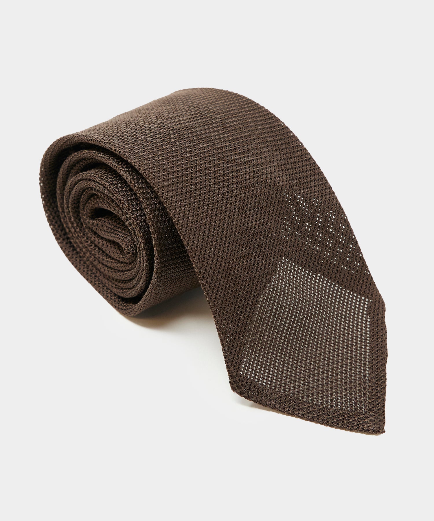 Italian Grenadine Tie in Dark Brown