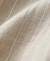 Italian Linen Casual Suit in Ecru Pinstripe