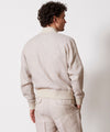 Italian Linen Casual Suit in Ecru Pinstripe