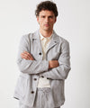 Italian Linen Casual Suit in Grey Houndstooth