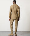 Italian Linen Double Breasted Sutton Suit in Sand