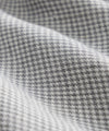 Italian Linen Madison Drawstring Trouser in Grey Houndstooth