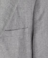 Italian Linen Madison Jacket in Light Grey Herringbone