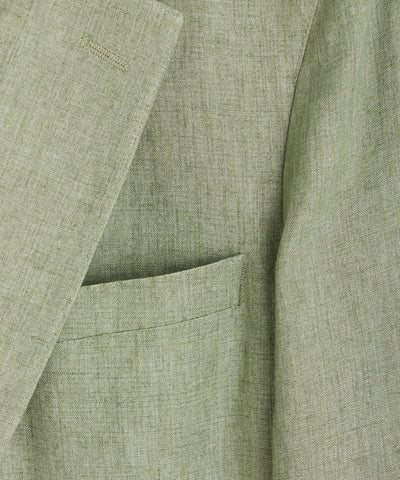 Italian Linen Madison Jacket in Light Sage