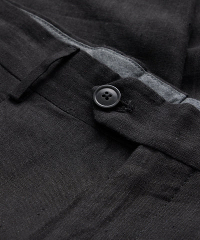 Italian Linen Madison Suit Pant in Black