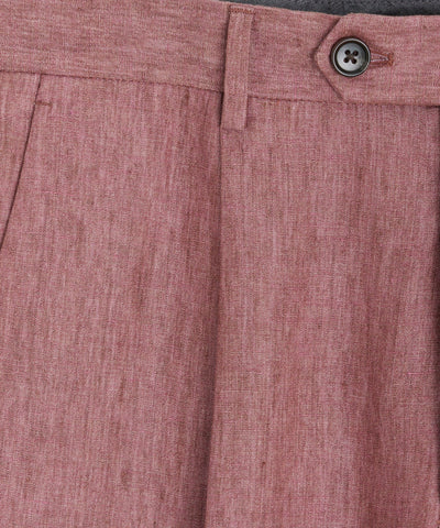 Italian Linen Madison Trouser in Coral