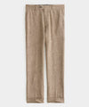 Italian Linen Silk Madison Trouser in Light Brown