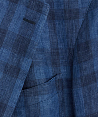 Italian Linen Sportcoat in Blue Check