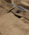 Italian Linen Sutton Pant in Safari Tan