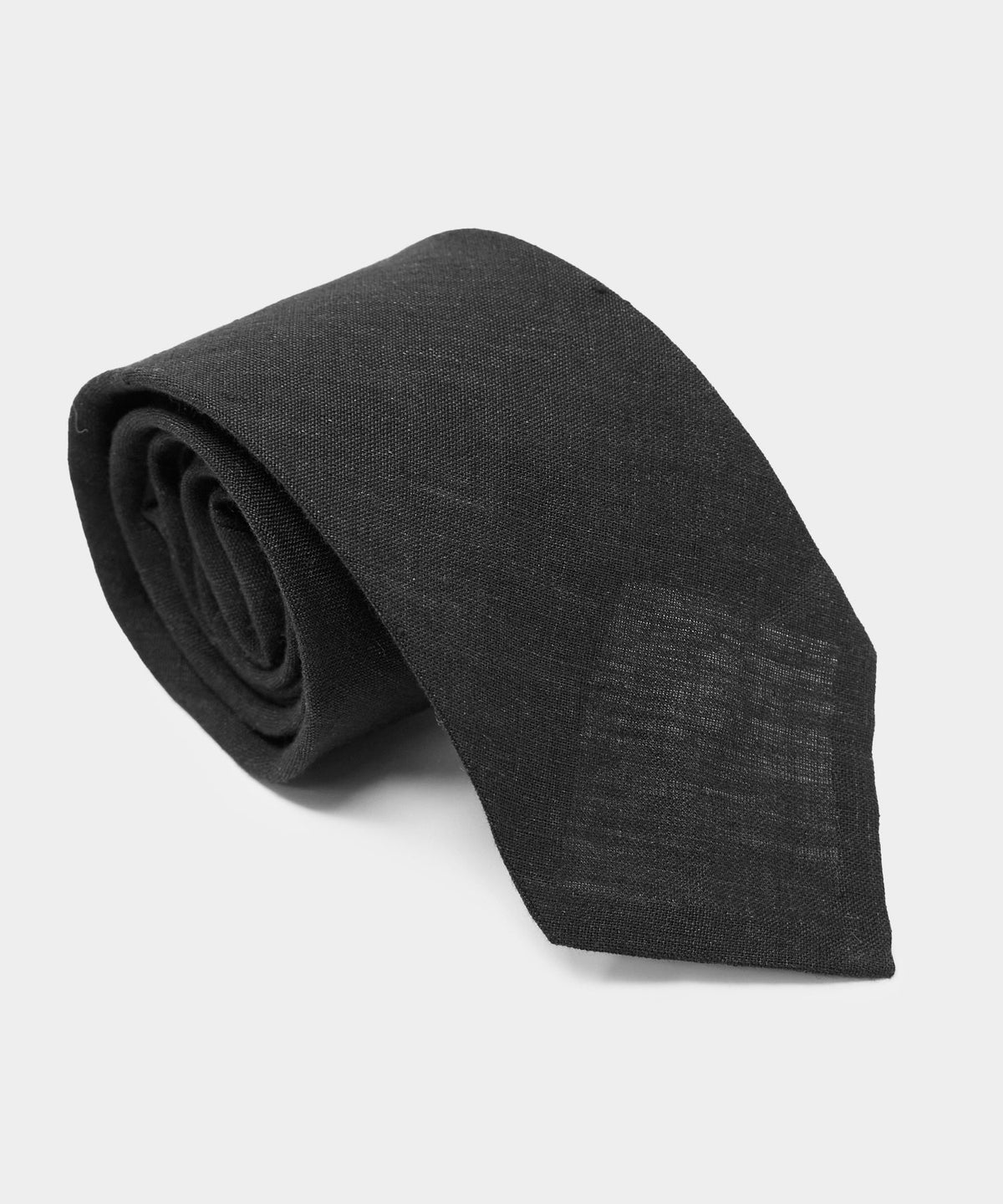 Italian Linen Tie in Black