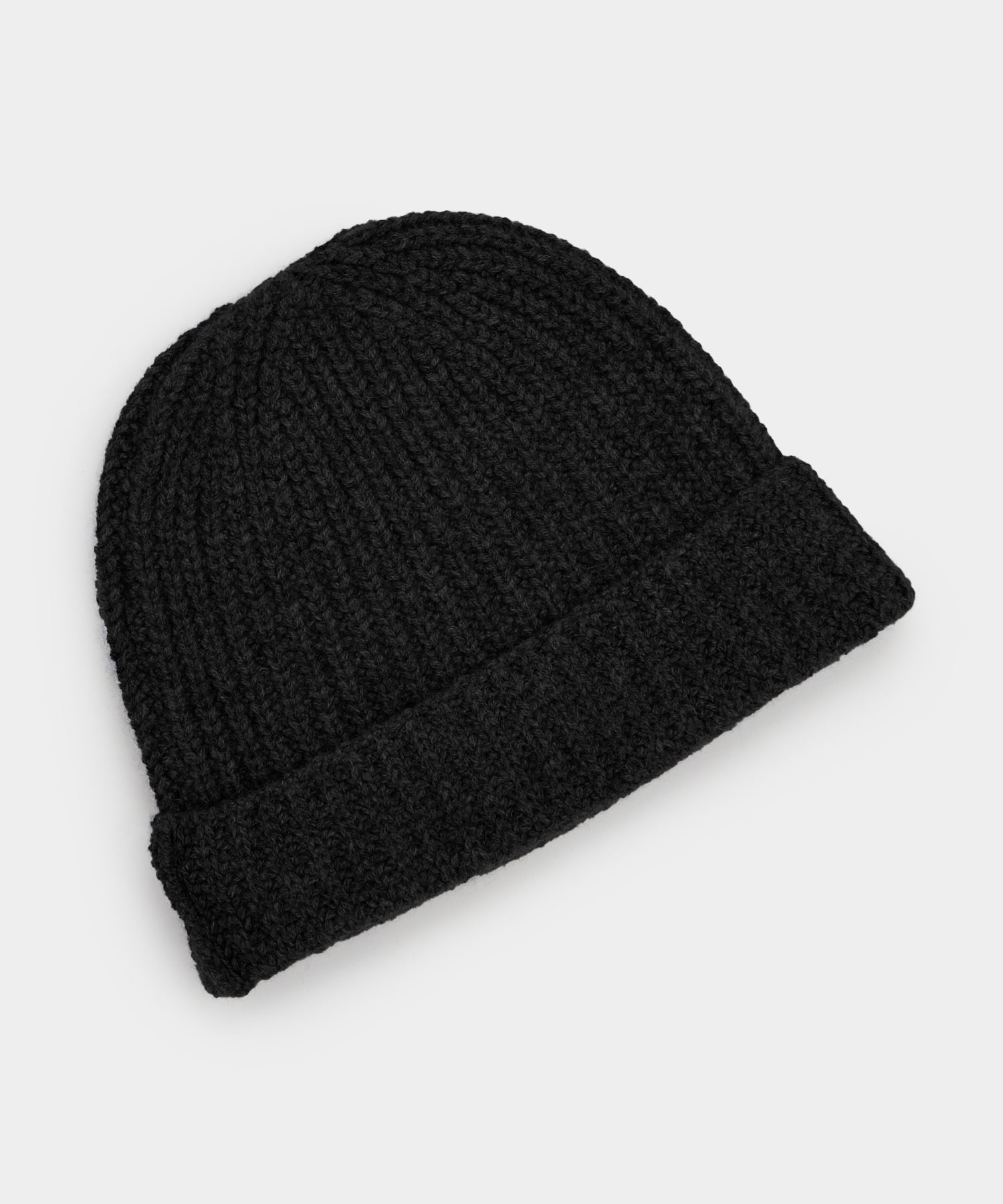 Italian Recycled Cashmere Beanie in Black