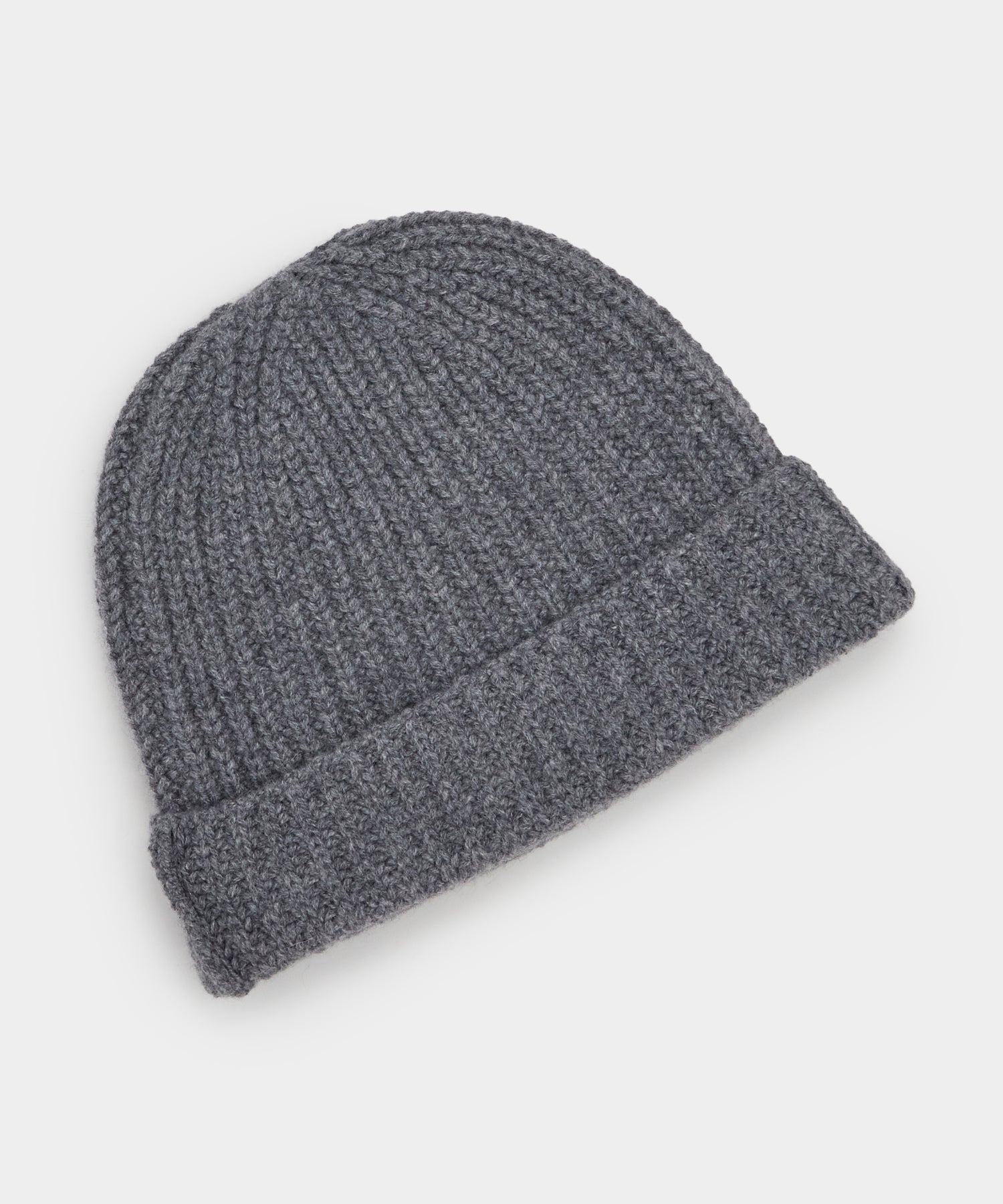 Italian Recycled Cashmere Beanie in Charcoal