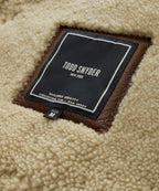 Italian Shearling Flight Jacket in Brown