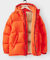 Italian Short Tech Down Parka in Orange