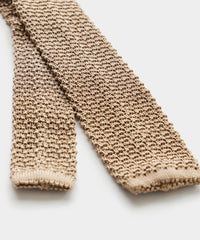 Italian Silk Knit Tie in Khaki