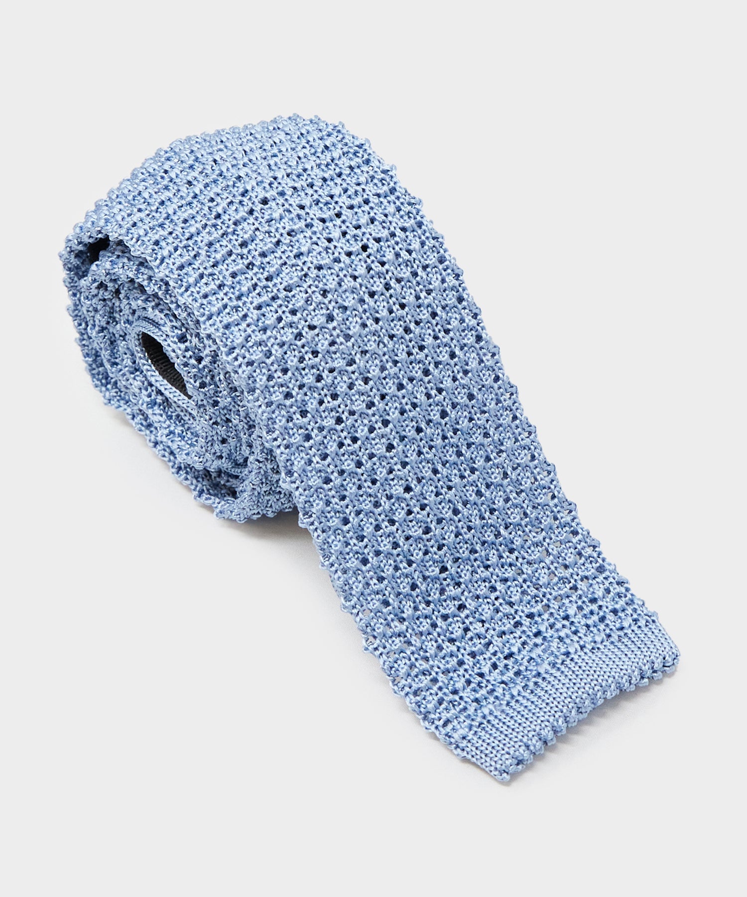 Italian Silk Knit Tie in Light Blue