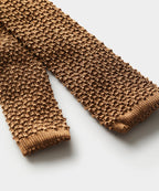 Italian Silk Knit Tie in Tobacco