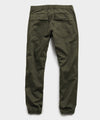 Italian Stretch Drawstring Camp Jogger in Olive