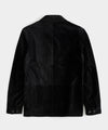 Italian Suede Chore Coat in Black
