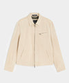 Italian Suede Dean Jacket in Light Taupe