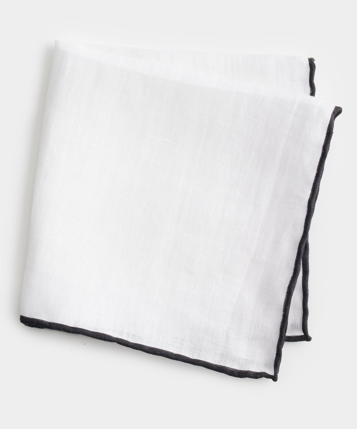 Italian Tipped Linen Pocket Square