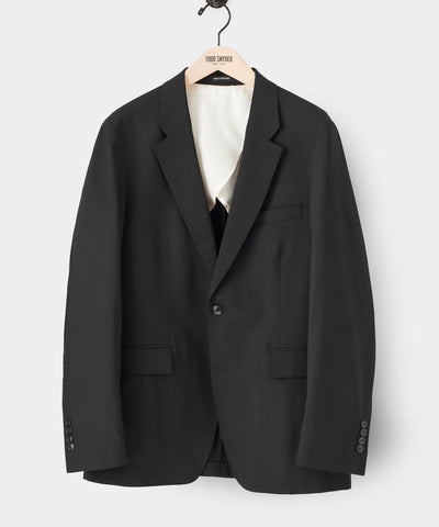 Italian Tropical Wool Sutton Suit Jacket in Black