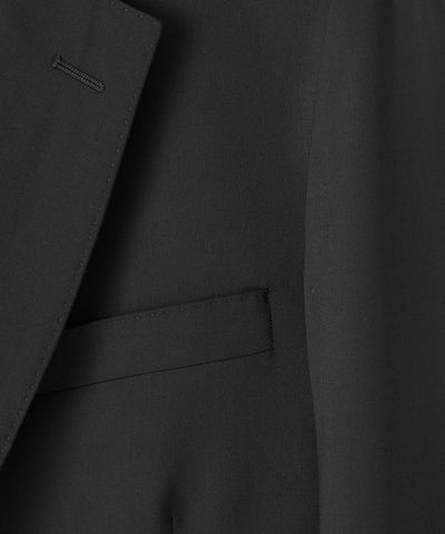 Italian Tropical Wool Sutton Suit Jacket in Black