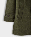 Italian Wool Boucle Carcoat in Olive