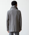 Italian Wool Cashmere Peacoat in Vintage Pewter