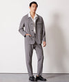 Italian Wool Madison Drawstring Trouser in Grey