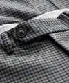 Italian Wool Sutton Trouser in Grey Blue Gingham