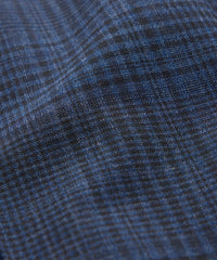 Italian Wool Sutton Trouser in Navy Glen Plaid