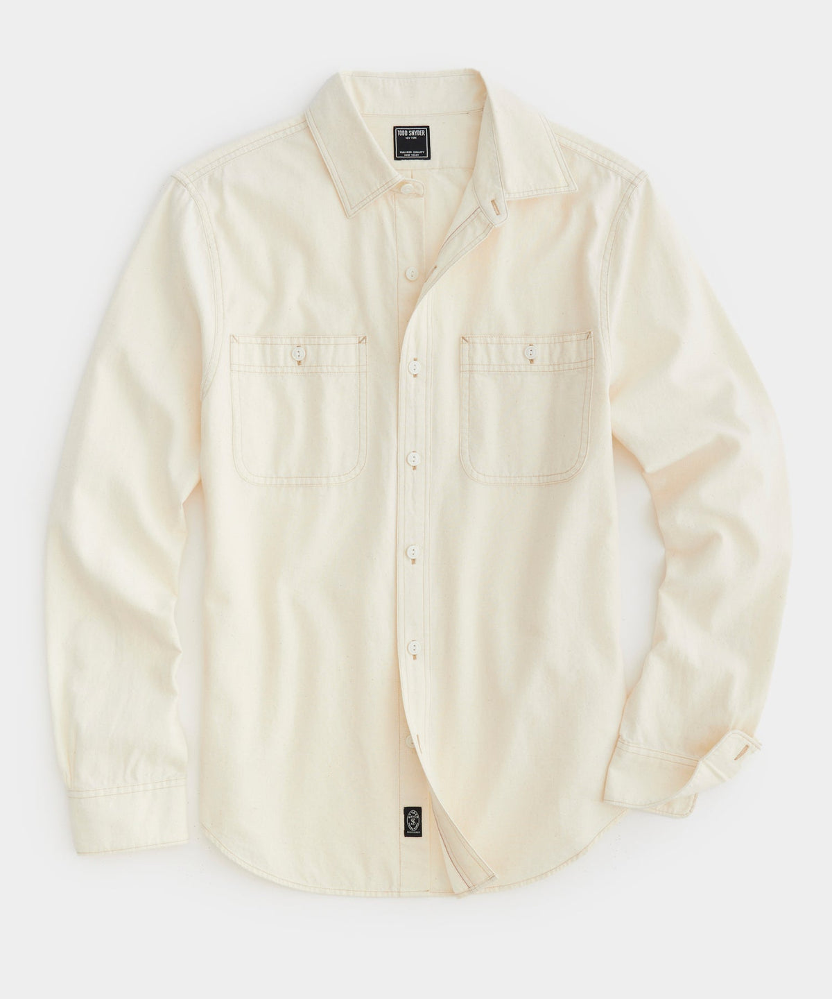 Japanese Chambray Work Shirt in Off White