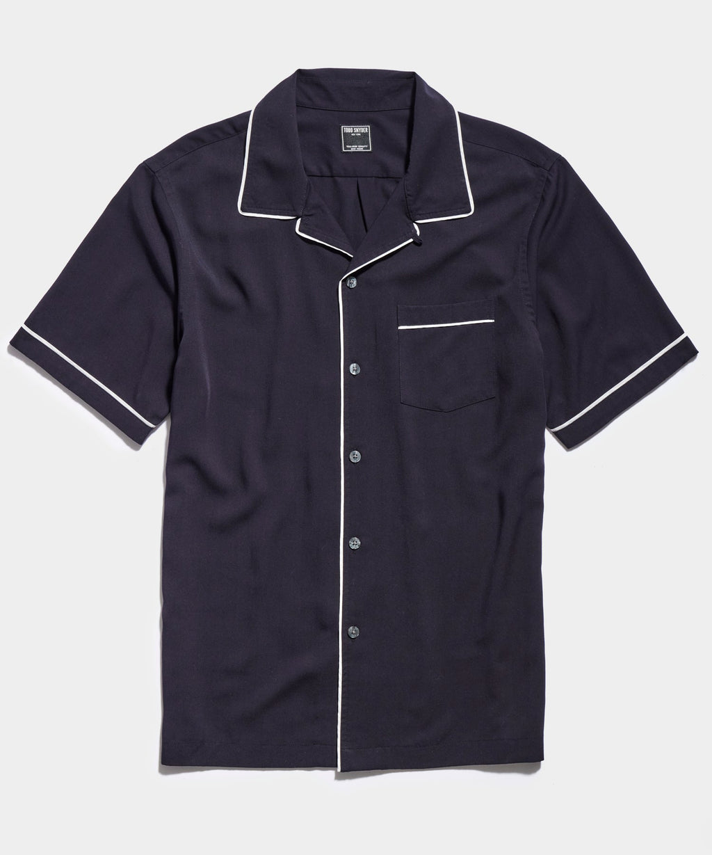 Japanese Tipped Rayon Lounge Shirt